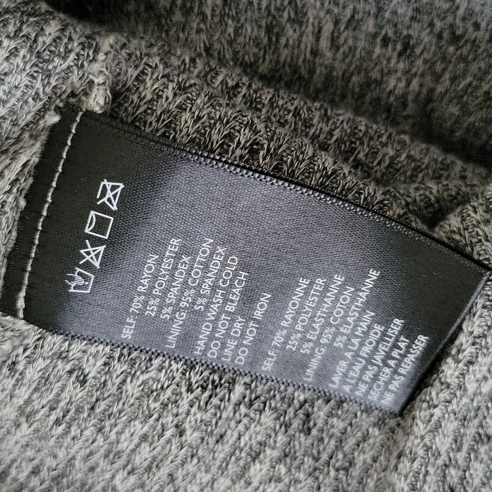 Out From Under Gray Ribbed Knit Long Sleeve Off the Shoulder Bodysuit - Picture 6 of 7